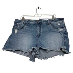 Kut From The Kloth Cutt Off Jean Shorts Womens 16 Distressed Denim High Rise